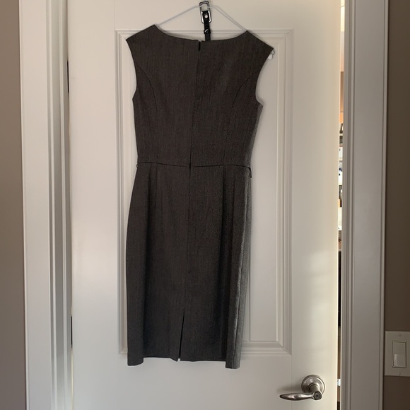 White House Black Market Grey Sheath Work Dress - Picture 2 of 3
